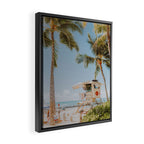 no lifeguard lxxiv / waikiki, hawaii Framed Canvas Print Gallery Image 2