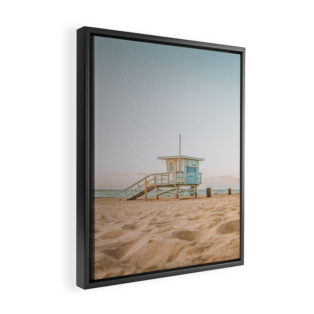 no lifeguard xiv / redondo beach, california Framed Canvas Print Gallery Image 2