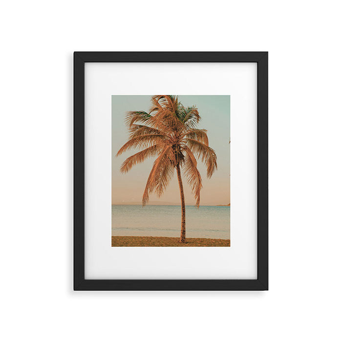 palm tree sunset ii Framed Art Print Gallery Image 1