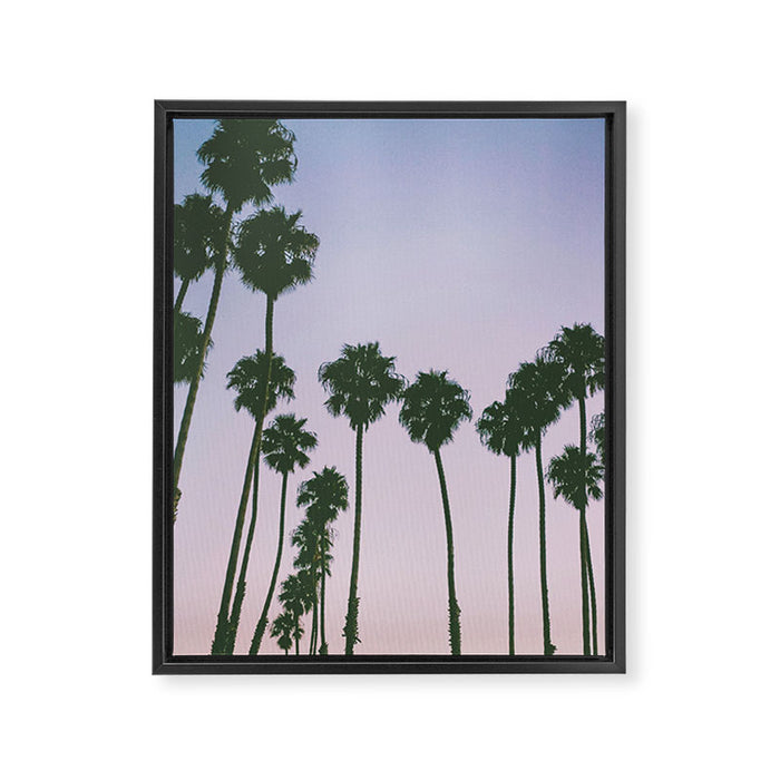 palm trees sunset iii Framed Canvas Print Gallery Image 1