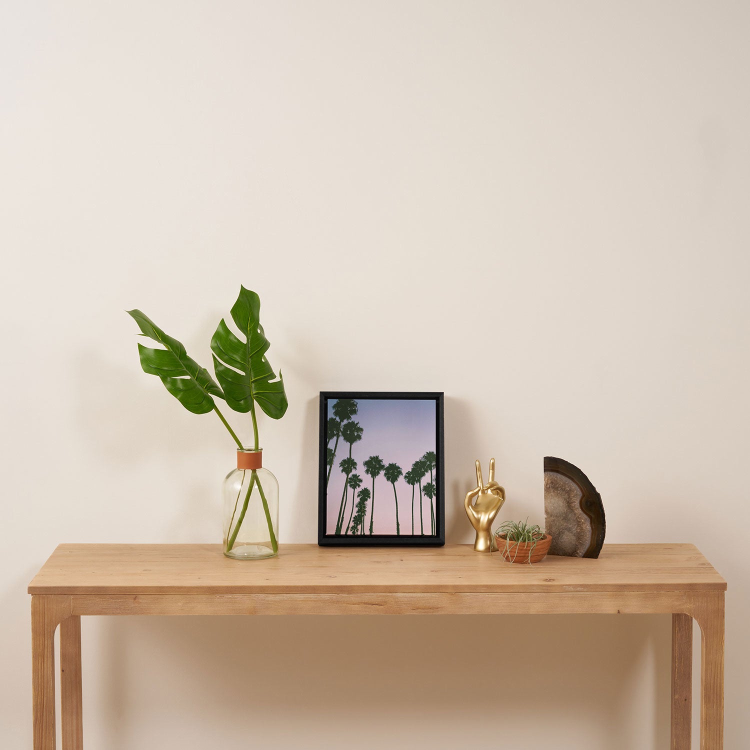 palm trees sunset iii Framed Canvas Print Gallery Image 4