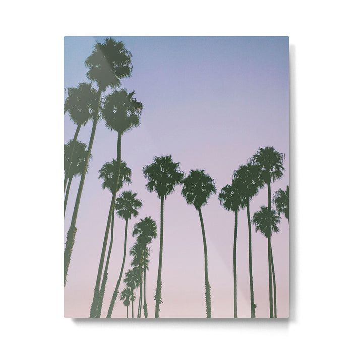 palm trees sunset iii Metal Print Gallery Image 1