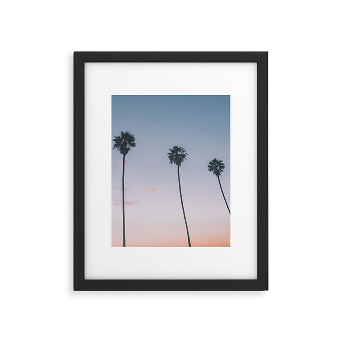 palm trees sunset iv Framed Art Print Gallery Image 1