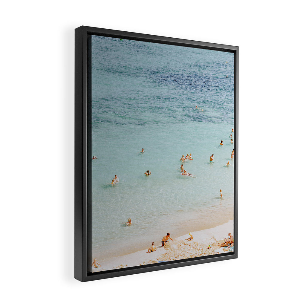 summer beach cxlii - spain Framed Canvas Print Gallery Image 2