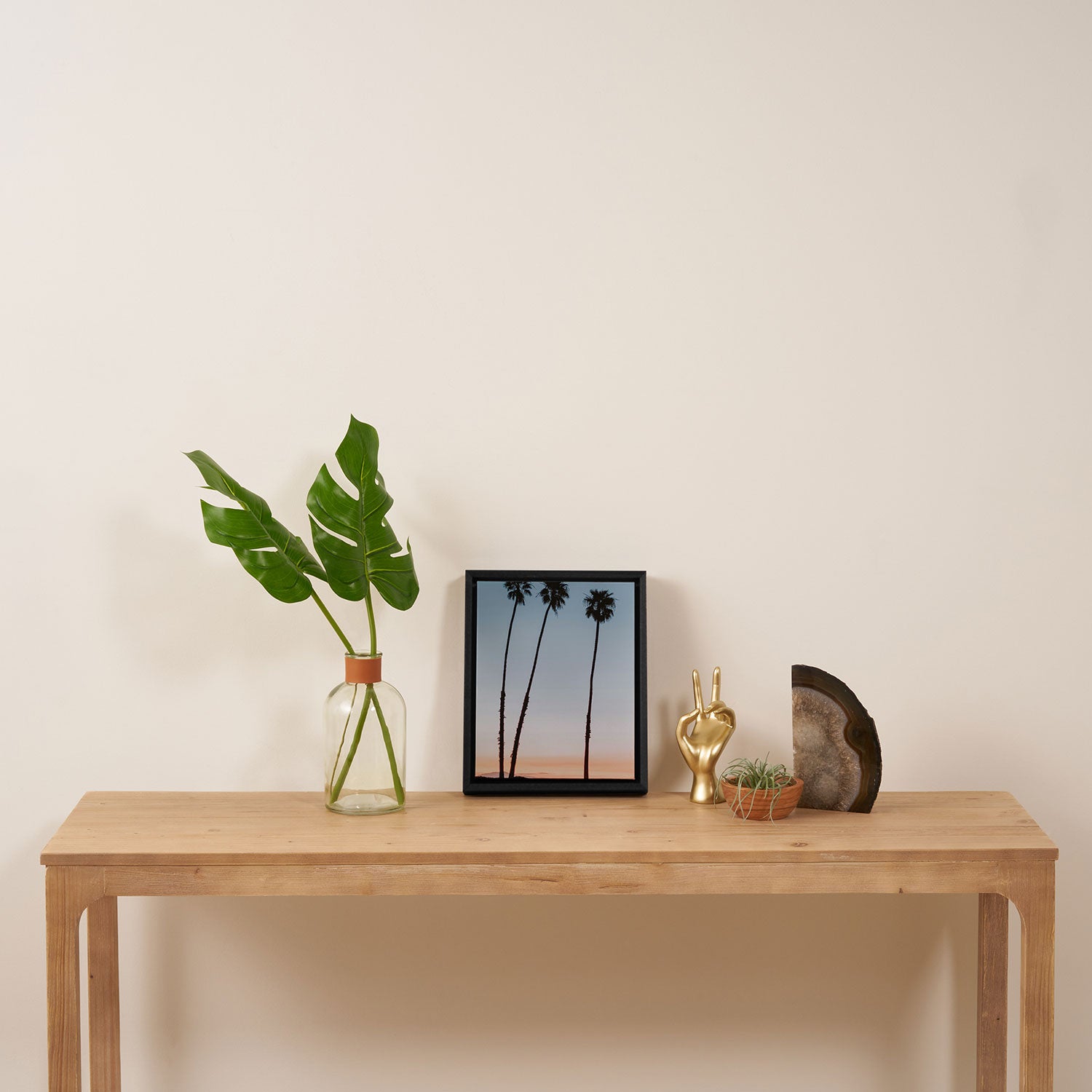 three palm trees iv / santa barbara, california Framed Canvas Print Gallery Image 4