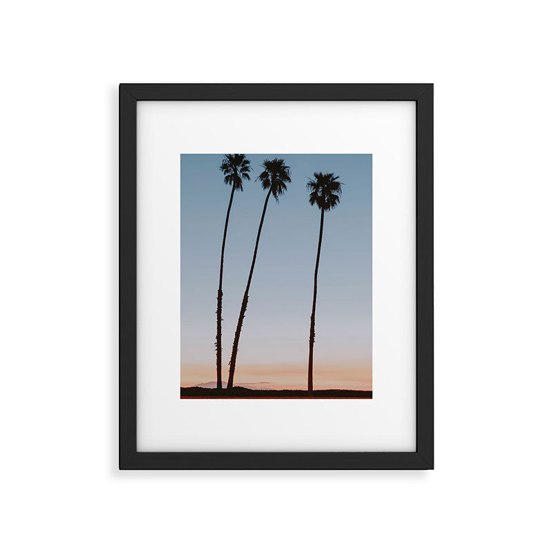 three palm trees iv / santa barbara, california Framed Art Print Gallery Image 5