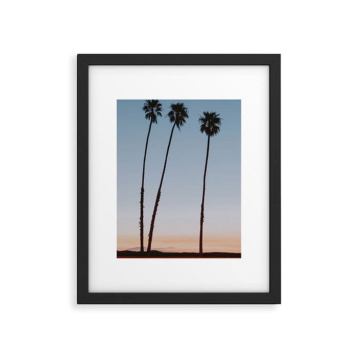 three palm trees iv / santa barbara, california Framed Art Print Gallery Image 1