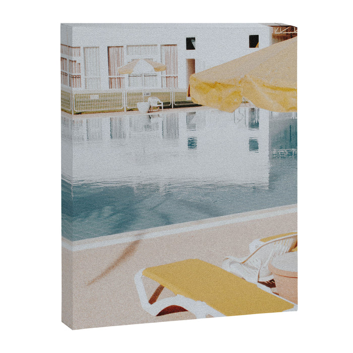 vintage summer poolside Canvas Print Gallery Image 1