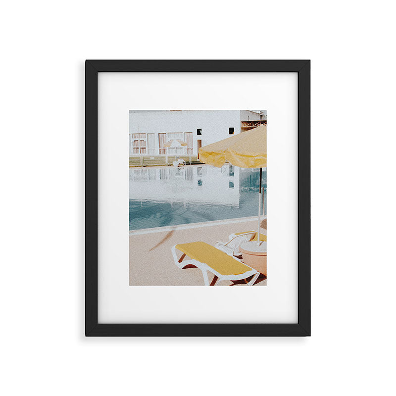 vintage summer poolside Framed Art Print Gallery Image 5