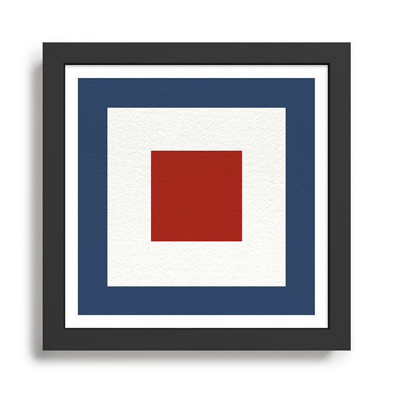 NAUTICAL Boat Flag "W" Framed Art Print Gallery Image 1