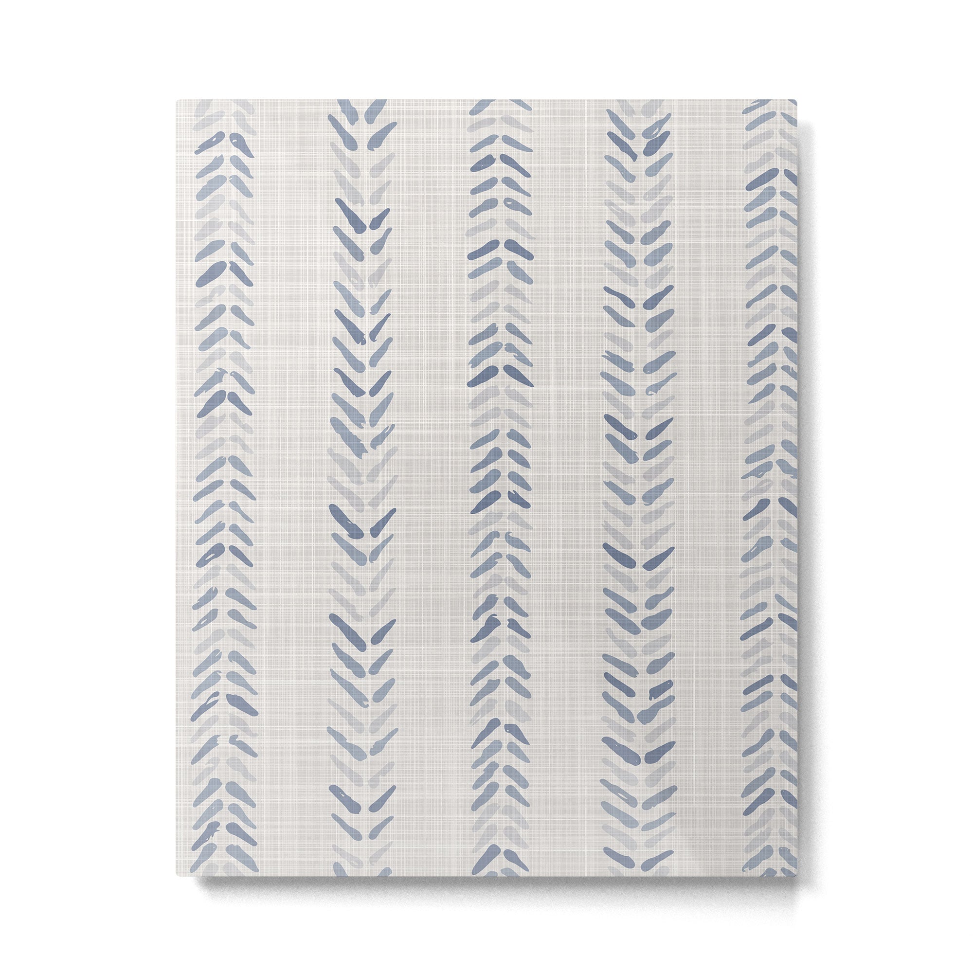 French blue ecru linen grain sack Metal Print Gallery Image 6