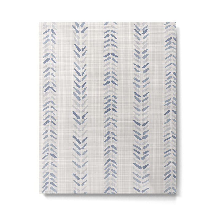 French blue ecru linen grain sack Metal Print Gallery Image 1