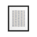 French blue ecru linen grain sack Framed Art Print Gallery Image 6