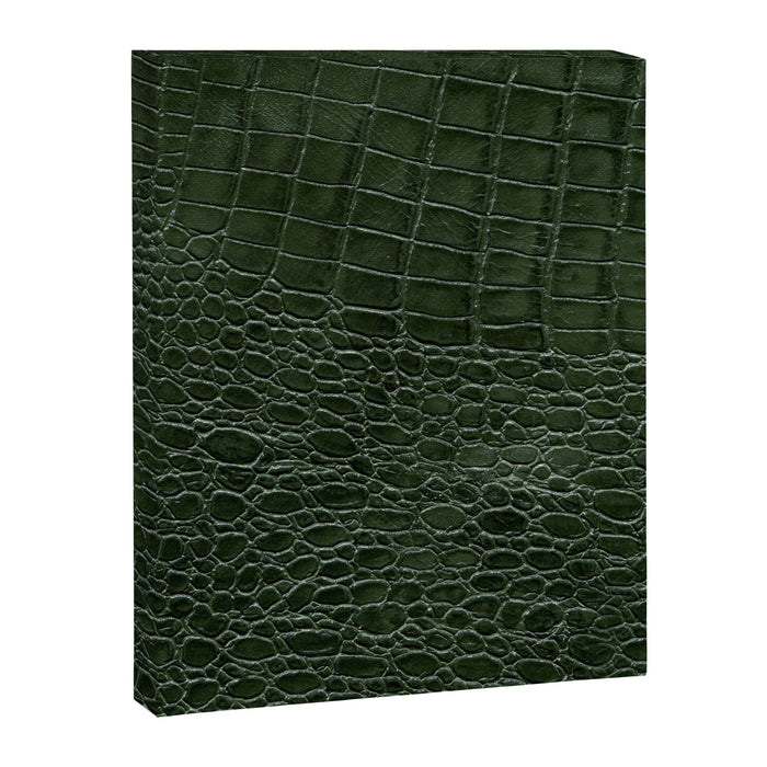 Green faux leather pattern Canvas Print Gallery Image 1