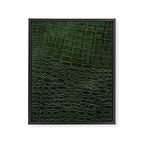 Green faux leather pattern Framed Canvas Print Gallery Image 8
