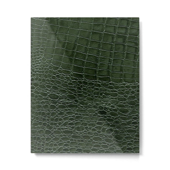 Green faux leather pattern Metal Print Gallery Image 1