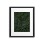 Green faux leather pattern Framed Art Print Gallery Image 6