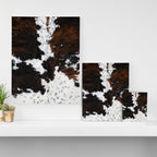 Modern cow hide animal print Canvas Print Gallery Image 3