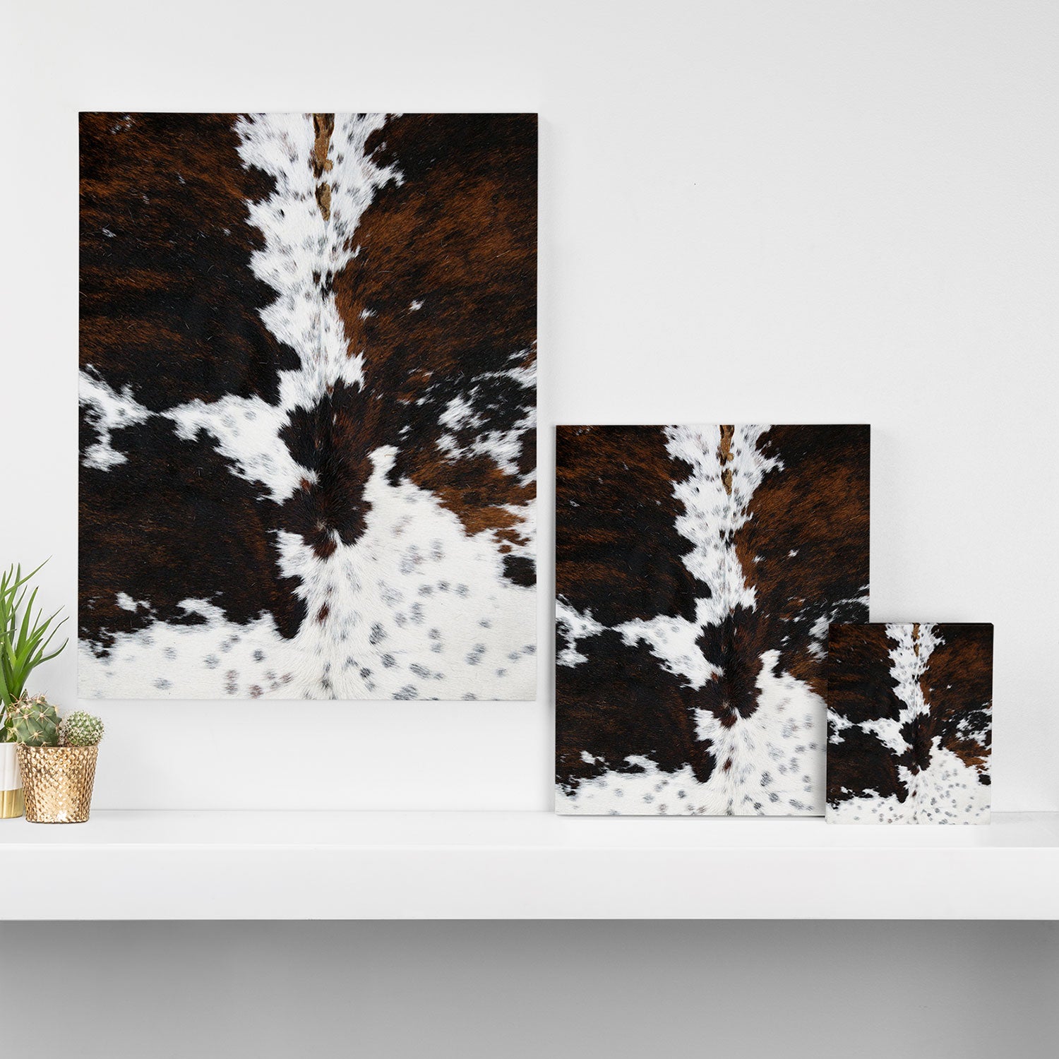 Modern cow hide animal print Canvas Print Gallery Image 3