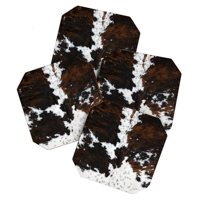 Modern cow hide animal print Coaster Gallery Image 1