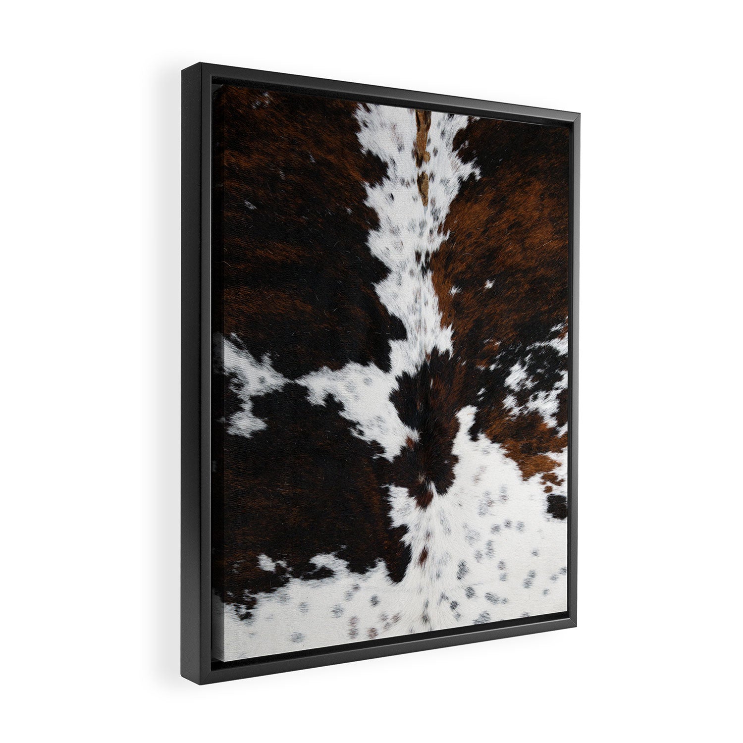 Modern cow hide animal print Framed Canvas Print Gallery Image 2