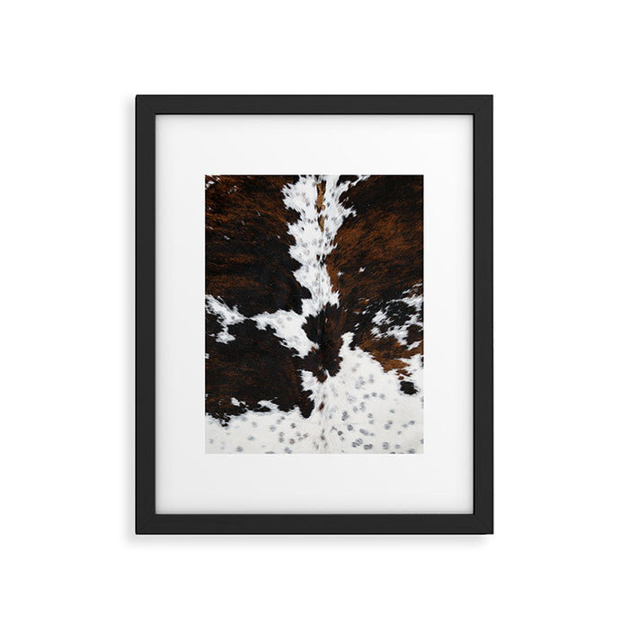 Modern cow hide animal print Framed Art Print Gallery Image 1
