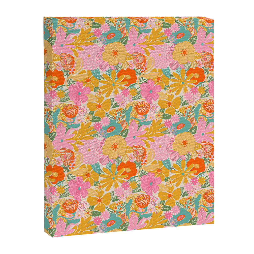 60's Retro Floral Canvas Print Gallery Image 8