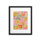 60's Retro Floral Framed Art Print Gallery Image 4