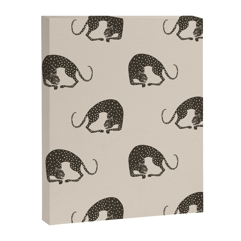 Blockprint Cheetah Canvas Print Gallery Image 6