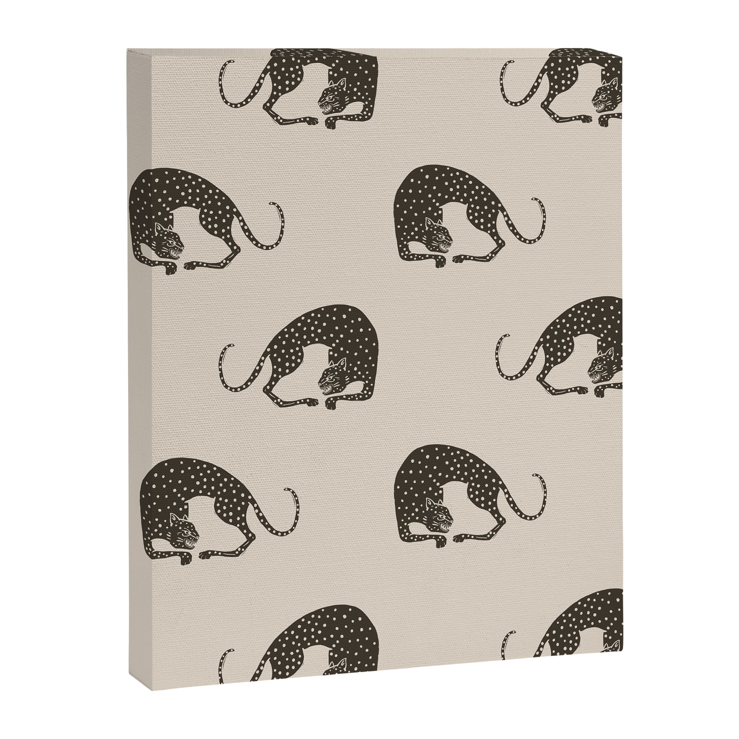 Blockprint Cheetah Canvas Print Gallery Image 6
