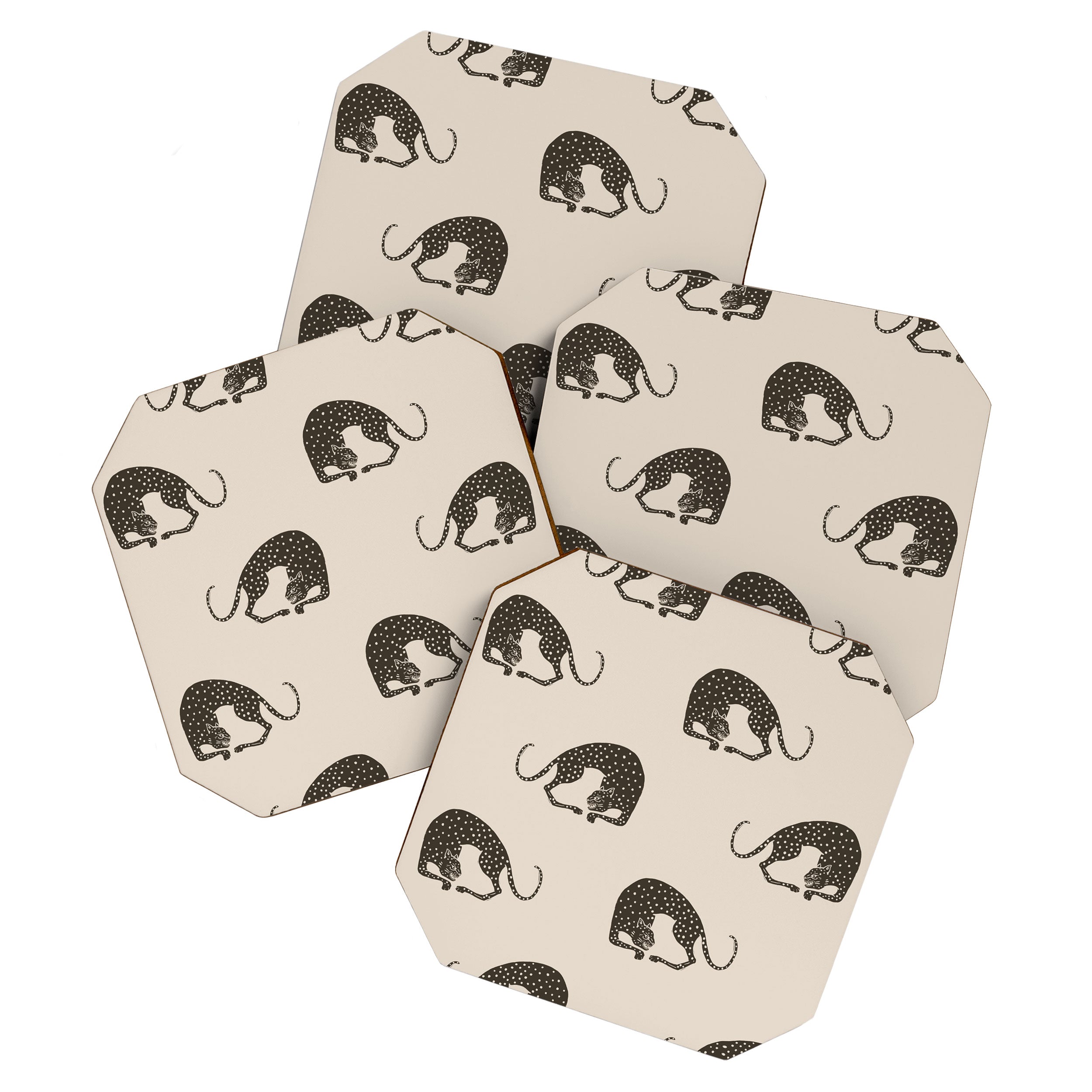 Blockprint Cheetah Coaster Gallery Image 1