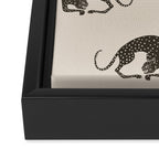 Blockprint Cheetah Framed Canvas Print Gallery Image 3