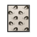 Blockprint Cheetah Framed Canvas Print Gallery Image 6