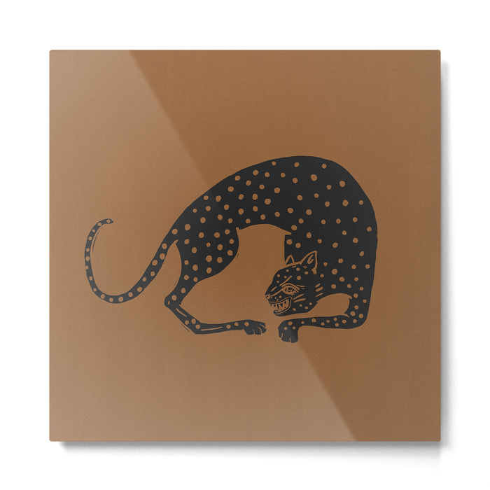 Blockprint Cheetah Metal Print Gallery Image 1