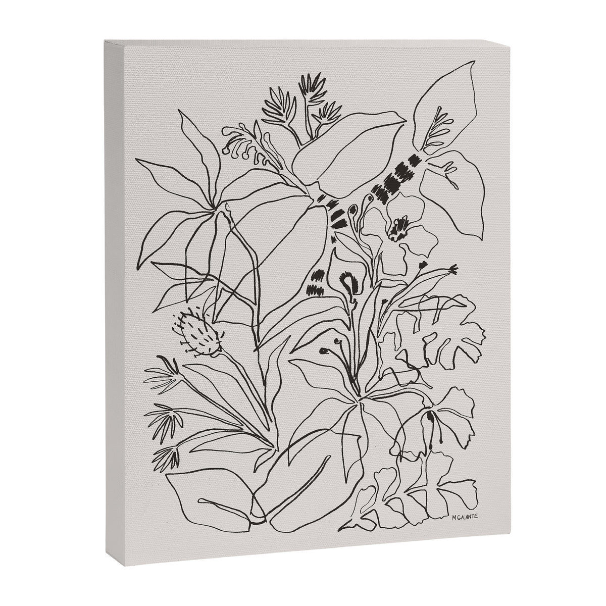 Charcoal Tropics Canvas Print Gallery Image 6