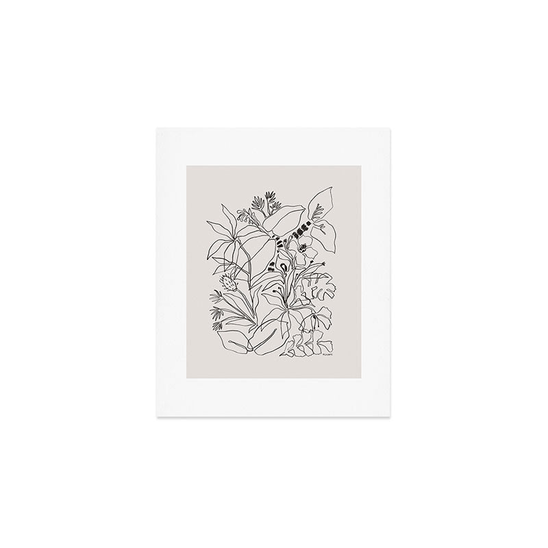 Charcoal Tropics Art Print Gallery Image 1