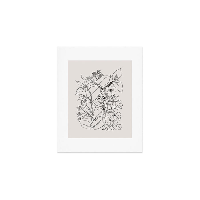 Charcoal Tropics Art Print Gallery Image 1