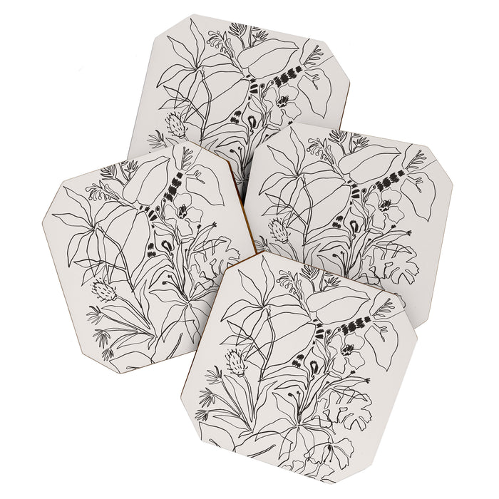 Charcoal Tropics Coaster Gallery Image 1