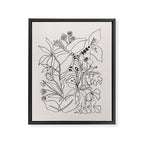 Charcoal Tropics Framed Canvas Print Gallery Image 6