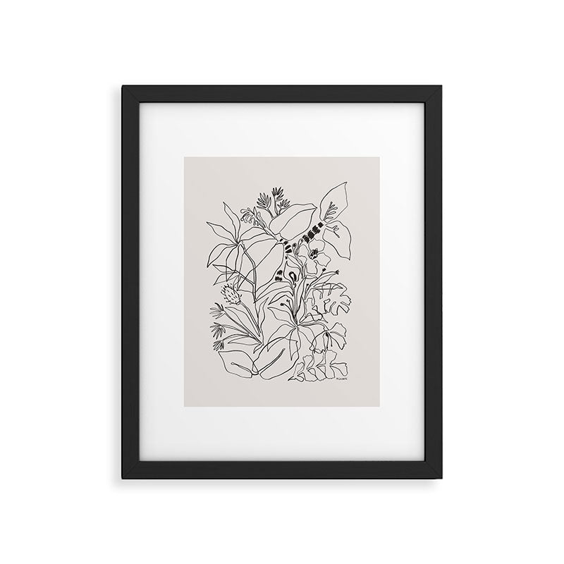 Charcoal Tropics Framed Art Print Gallery Image 5