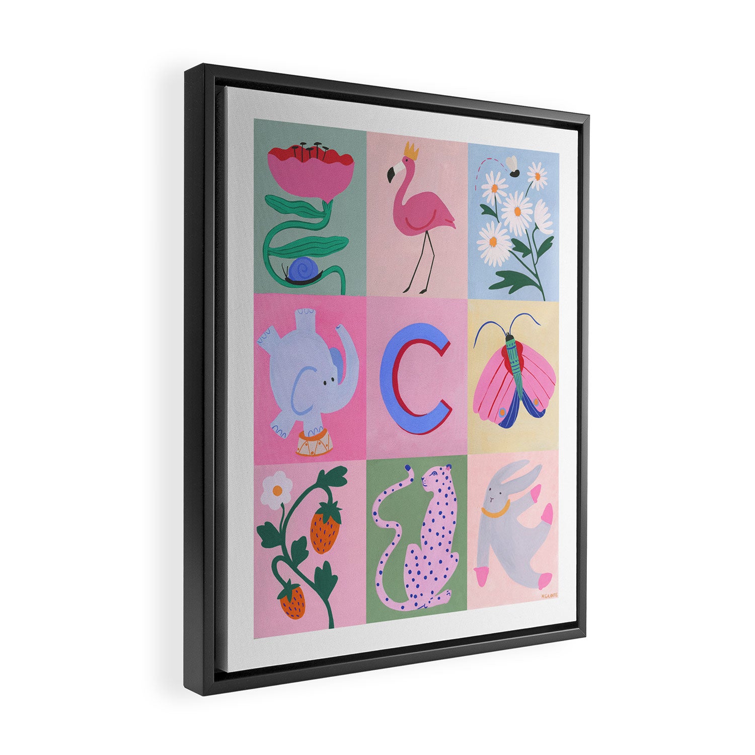 Claire Collage Framed Canvas Print Gallery Image 2