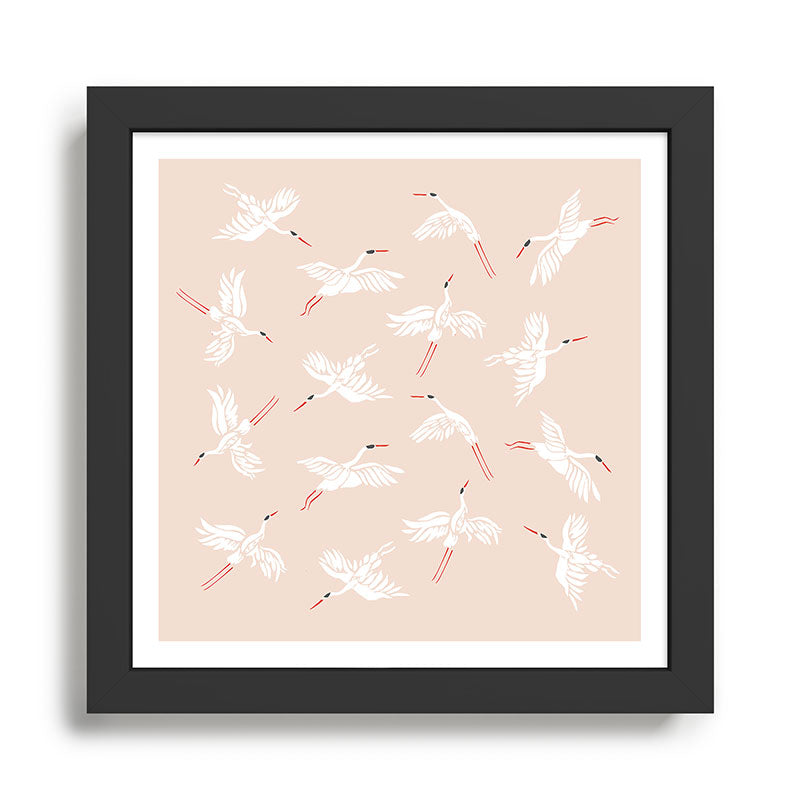 Crane Dance Framed Art Print Gallery Image 1