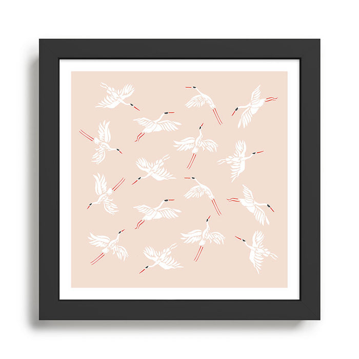 Crane Dance Framed Art Print Gallery Image 1