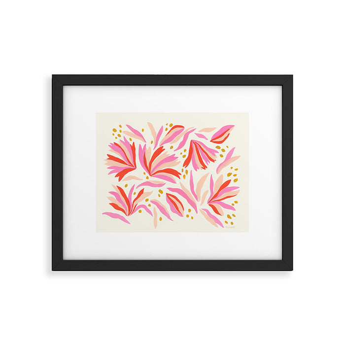 Fanned Floral Framed Art Print Gallery Image 1