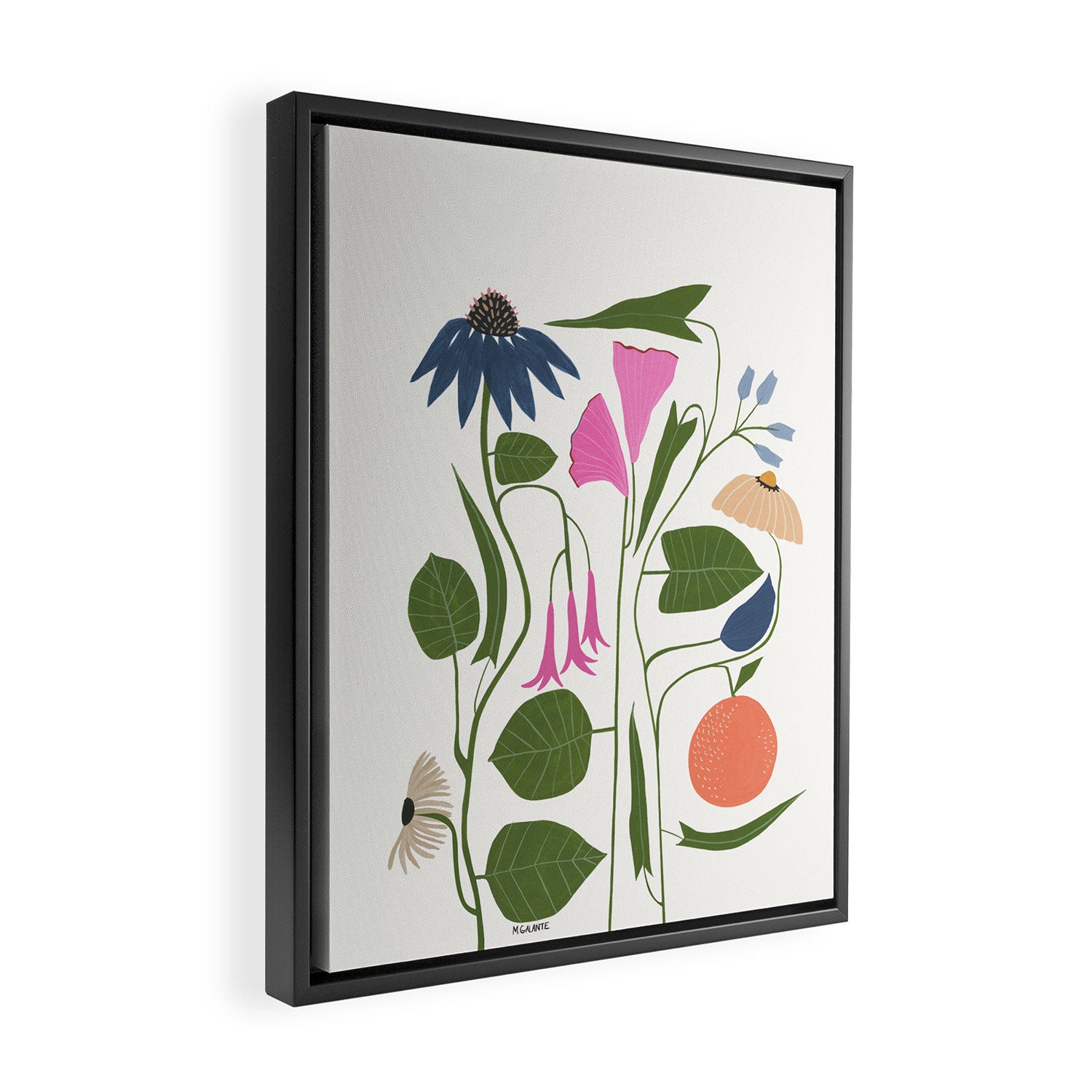 Florence Floral Framed Canvas Print Gallery Image 2