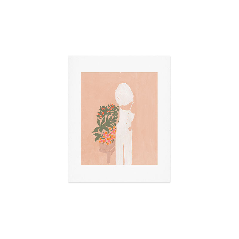 Flower Shoppe Girl Art Print Gallery Image 1