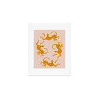 Leopard Race - pink Art Print Gallery Image 1