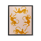 Leopard Race - pink Framed Canvas Print Gallery Image 8
