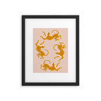 Leopard Race - pink Framed Art Print Gallery Image 4