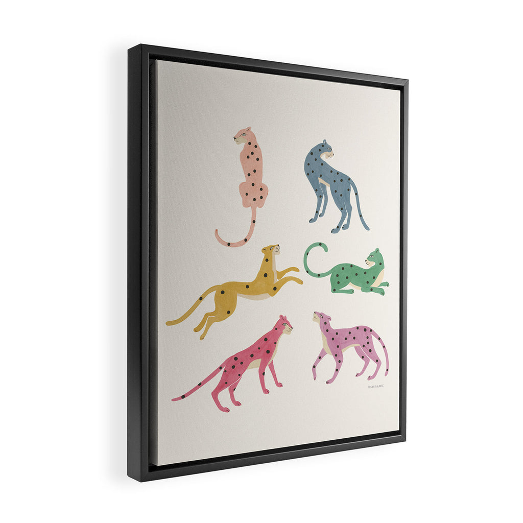 Leopard Rainbows Framed Canvas Print Gallery Image 2